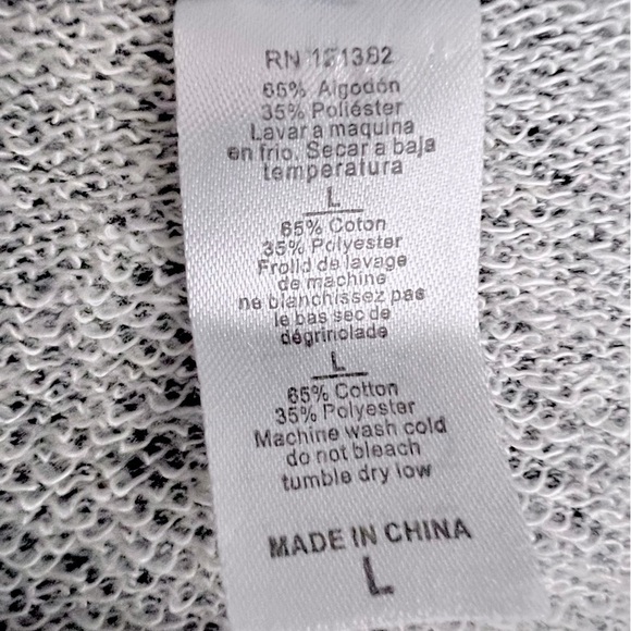 Dog is Good Dog Is My Zen Yoga Tunic Hooded Lightweight Sweatshirt Marled Gray L - Picture 14 of 14